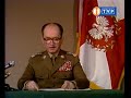 Wojciech Jaruzelski og?asza wprowadzenie stanu wojennego