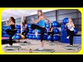 Sexy Girl Step Aerobic Workout Hard
