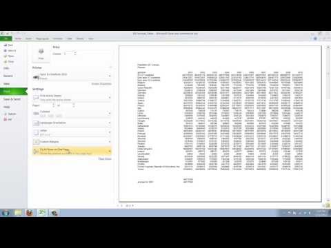 how to fit in a page in excel