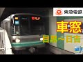 東京急行　目黒線急行HD車窓　目黒～日吉