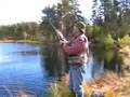 Regnbågsfiske i Bredtjärn.Sep. 2007