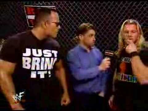 The Rock and Chris Jericho mock eachother