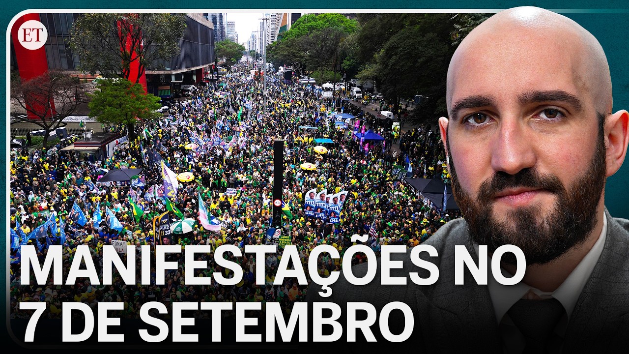 Manifestações de 7 de setembro ocorrem em meio a crise institucional e protestos contra Moraes