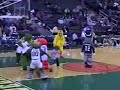 Mascots Playing Basketball