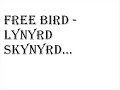 Free bird - music only