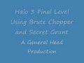 halo 3 final level using brute chopper and secret grunt