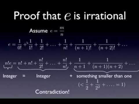 how to prove e is irrational
