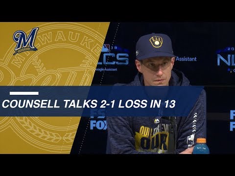 Video: NLCS Gm4: Craig Counsell on extra-inning Game 4 loss