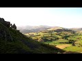 View from Castell Dinas Brân, Llangollen: Eglwyseg Rocks to Cefn Viaduct.