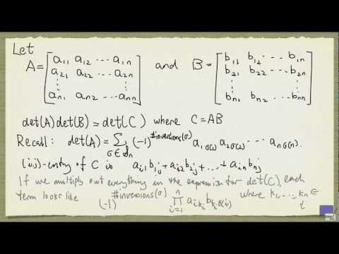 how to prove det(ab)=det(a)det(b)