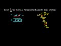 Prealgebra - Repeating Decimals