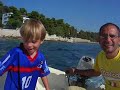 Haim-Hengen Family in a motor boat, vacation in Kroatia