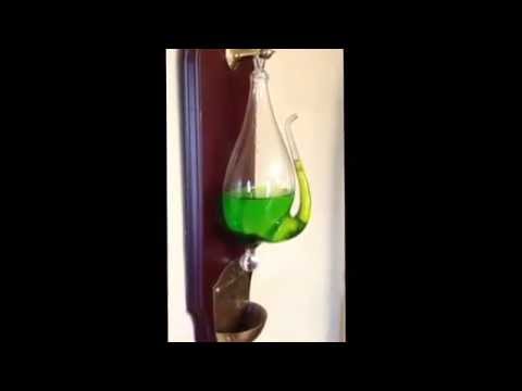 how to fill glass swan barometer