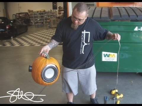 woofer - THE MAKING OF....from yesterdays pumpkin video (click here to see http://www.youtube.com/watch?v=sOeuhWC8iQE&feature=relmfu ). A Rockford Fosgate Punch 8