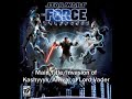 Due to the complete lack of a freely available soundtrack for the Force Unleashed, I've decided to recreate the music in the game and upload to Youtube. By recreate, I mean to edit together both John William's and Mark Griskey's scores, as they were in the cutscenes of the game. By listening to this first track, you will most likely get what I am saying. 

Basically, what I'm aiming for is a soundtrack similar to one for any of the Star Wars movies. There will be no gameplay music in it, but the cutscenes instead to create a more cinematic quality.

Onto the main attraction: This track 