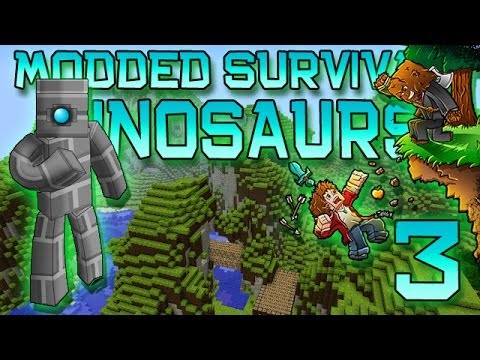 Minecraft: Modded Dinosaur Survival Let's Play w/Mitch! Ep. 3 - BATTLE TOWERS MOD!
