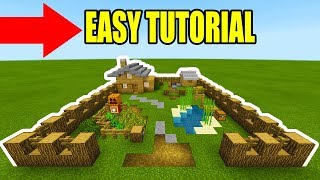 Minecraft Tutorial: How To Make A Easy Beginner Survival Base "With Everything You Need To Survive"