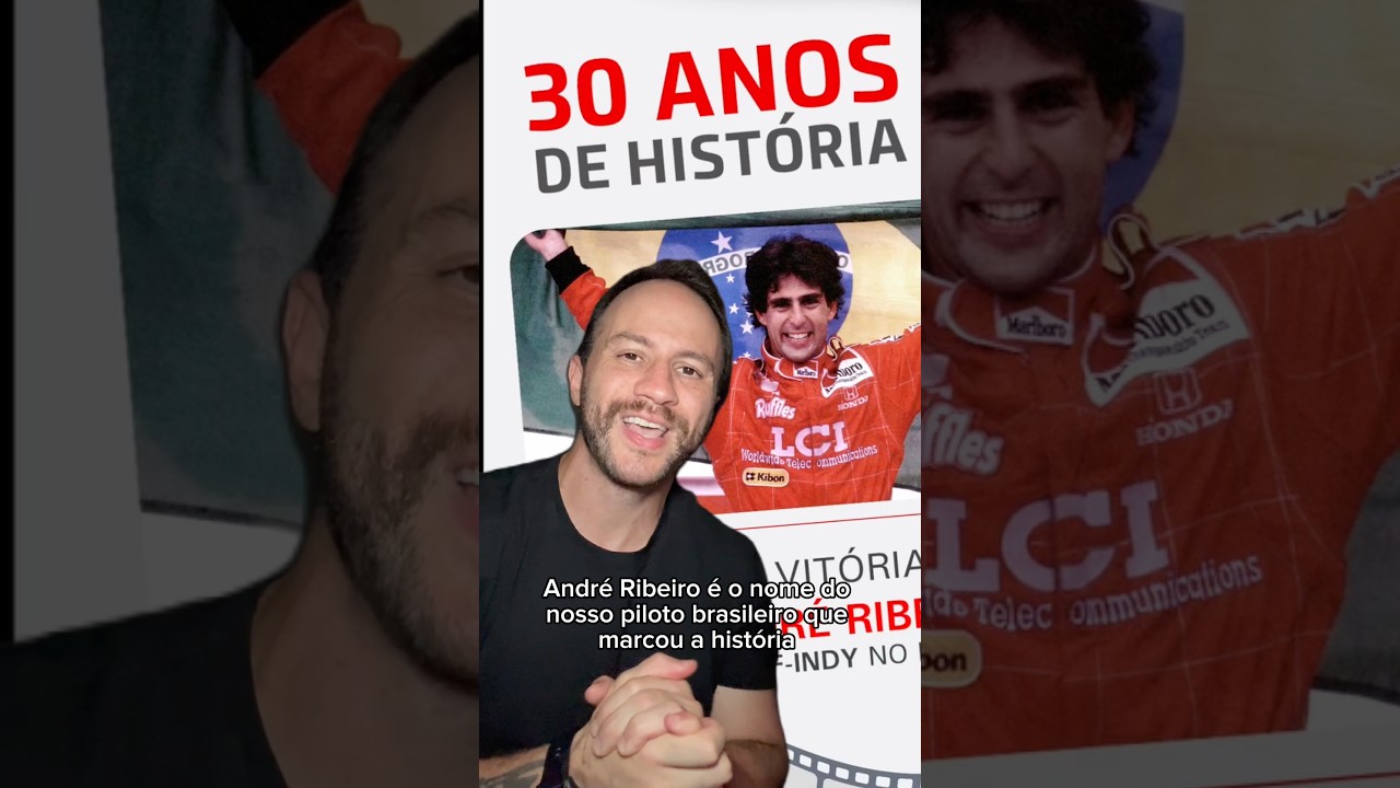 Comemoração dos 30 anos da primeira corrida da Fórmula Indy no Brasil, com vitória de André Ribeiro!