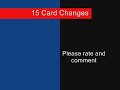 15 card changes   6 new changes