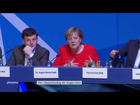 Fragen nach der Rede von CDU-Chefin Angela Merkel beim  ...