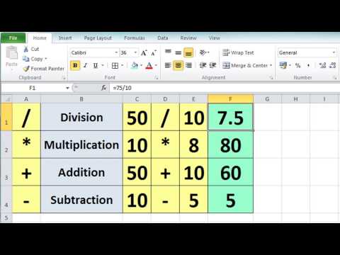 how to perform equations in excel