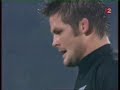 Richie McCaw scores against France in Lyon Richie McCaw scores against France in Lyon