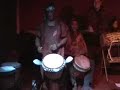famoudou konate performing with the chicago djembe project at rhythm nightclub, chicago 2003