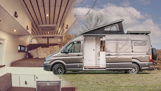 2 STORY BESPOKE CRAFTER Van Conversion w/ SECRET TOP FLOOR, NIFTY BED & POP-OUT ROOF LOUNGERS 🤯 by Nate Murphy