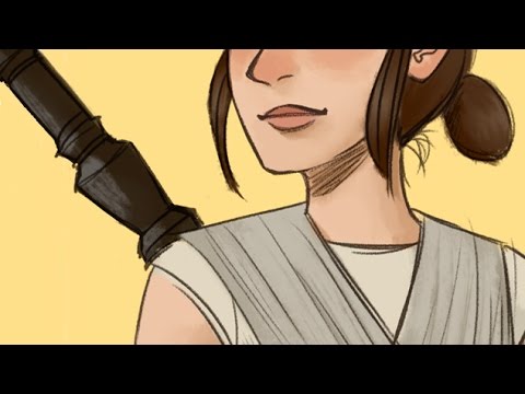 video-linktoworks-Drawing Rey from Star Wars: The Force Awakens!