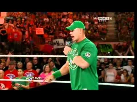 WWE Y2J Returns to front CENA RAW 25/06/12