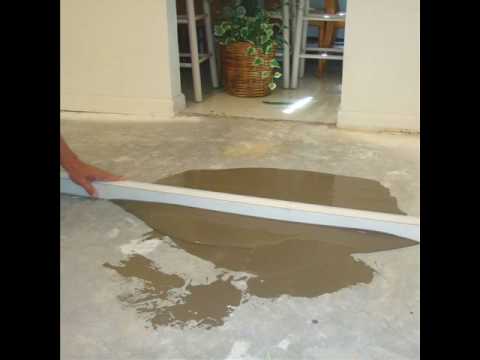 leveling - http://www.hardwoodinstaller.com Start to finish procedure for checking floor level/flatness on concrete before installing floating or gluedown hardwood floo...