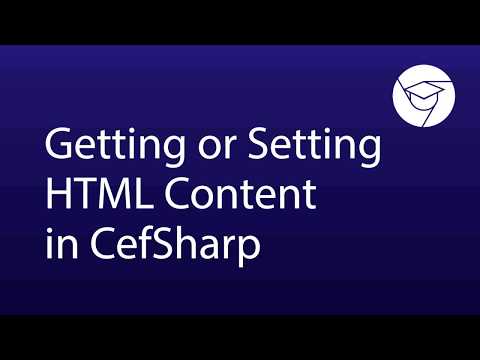 Videoguide | Getting and Setting HTML Content in CefSharp thumbnail