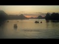 sunset over halong bay