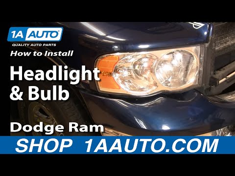 How To Install Repair Replace Headlight and Bulb Dodge Ram 02-06 1AAuto.com