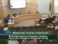 Multnomah County Budget FY13 Adoption Closing Statement by Commissioner Loretta Smith