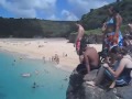 Waimea Bay Cliff diving Fun North Shore Oahu