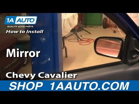 How To Install Replace Manual Side Rear View Mirror Chevy Cavalier 95-05 1AAuto.com