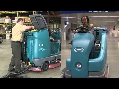 T16 Ride-On Scrubber Product Demonstration