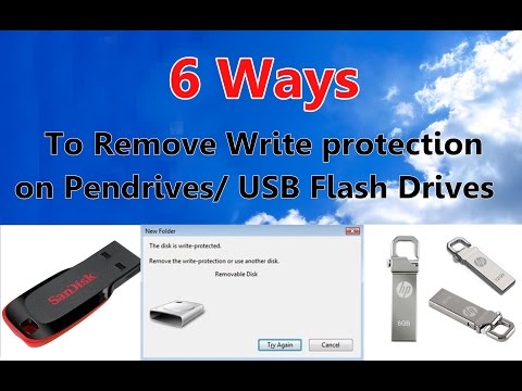 how to remove write protection of usb