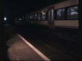 Steam. Tangmere 34067 thunders through Bracknell station (Berkshire) Dec 2009