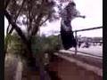 Josh stacks it on pole {parkour stack}