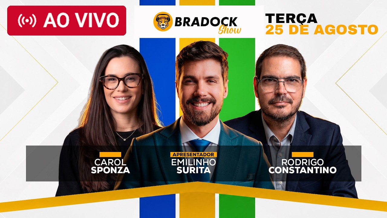 🔴 RODRIGO CONSTANTINO, EMILINHO SURITA E CAROL SPONZA | Bradock Show 25/08/2026