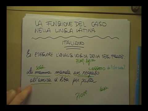 Corso di latino: la funzione del caso Corso di latino: la funzione del caso