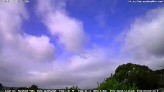 Adelaide weather time Lapse Sun 12 07 2015