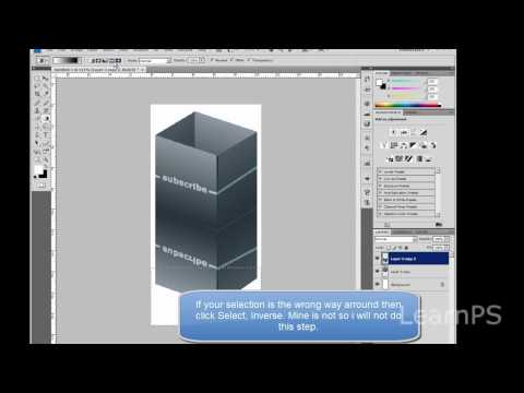 Photoshop tutorials 3D reflection - YouTube