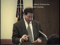 Excerpt from Gelman Sciences Inc President & CEO Kim Davis at DEQ Public Meeting, October 23, 1995, Scio Township Hall, explaining Gelman's position on its 1,4-dioxane groundwater cleanup. This was during the brief period when the company was cooperating with local government and citizen stakeholders when Kim Davis was in charge. Several months later, Kim Davis's control over the cleanup was taken away (without public notification) just prior to Pall Corporation acquiring Gelman Sciences and assuming responsibility for the cleanup. Since then, Pall Corp has expressly avoided direct dialogue with the public. Follow links below for more info ... Scio Residents for Safe Water www.srsw.org - links srsworg.ning.com - blog sites.google.com/site/srsworg - news/video/images/data/docs