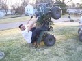 Good wheelie, bad dismount. Bear Tracker 250 ATV wheelies Good wheelie, bad dismount. Bear Tracker 250 ATV wheelies