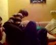 Two drunken nerds fighting