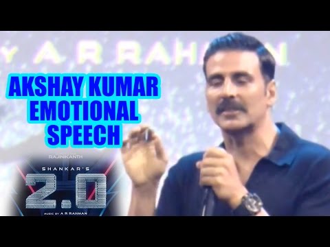 Akshay Kumar Emotional Speech at Rajinikanth's Robo 2.0 First Look Launch - LCT