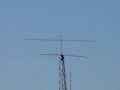 KG4KXV and KD4BPZ on the go trying to help Doug get the antennas level on the tower.